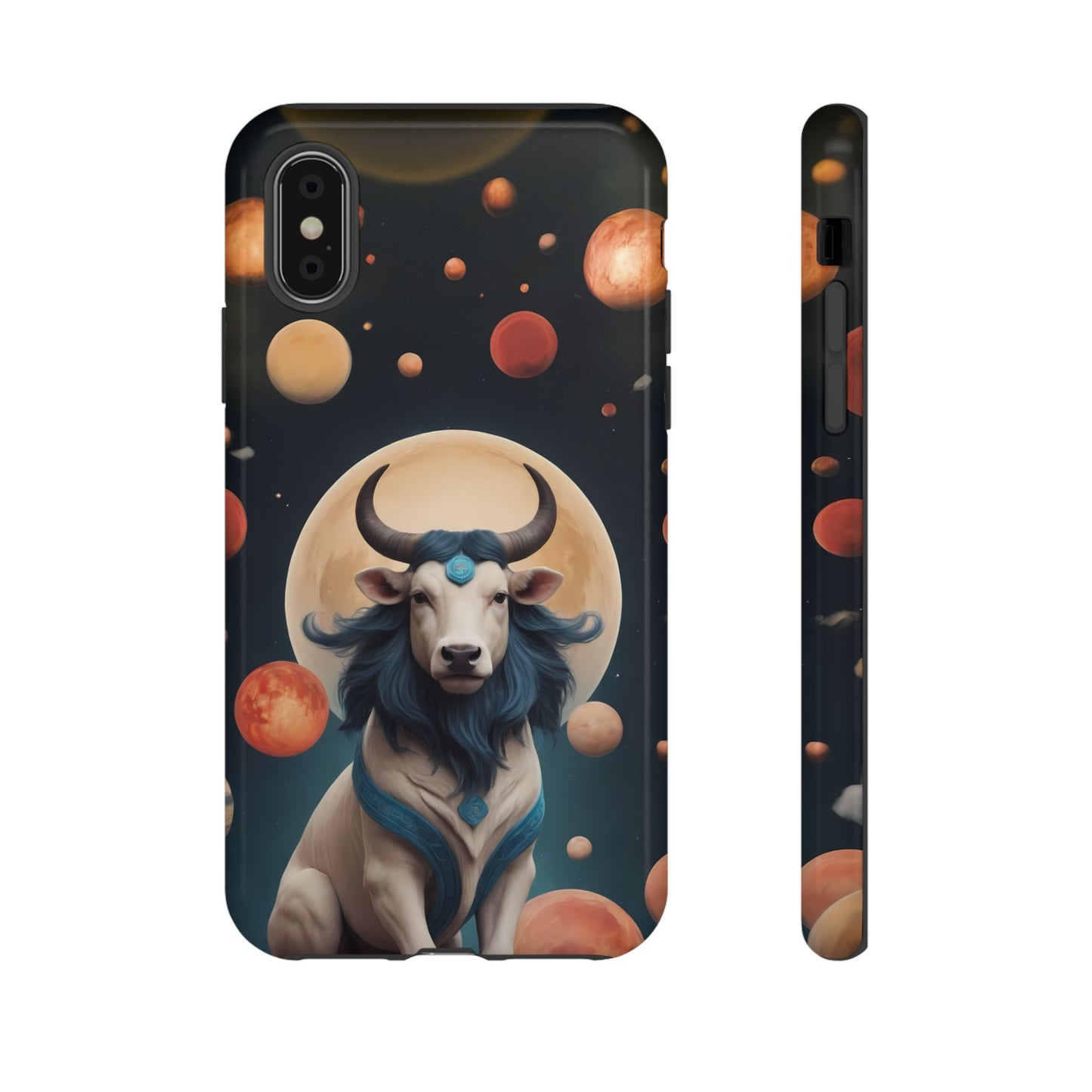 Chinese Zodiac Ox Phone Case for iPhone 8–16 Pro Max, iPhone 8 Plus–13 Mini, iPhone XS–XS Max, iPhone 11–14 Pro Max - Designed by Thalia