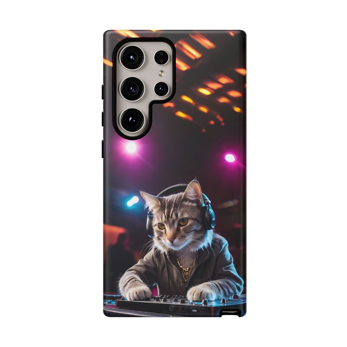 DJ Kitty Phone Case for iPhone 8–16 Pro Max, Pixel 5–8 Pro, Galaxy S10–S24 Ultra - Designed by Thalia