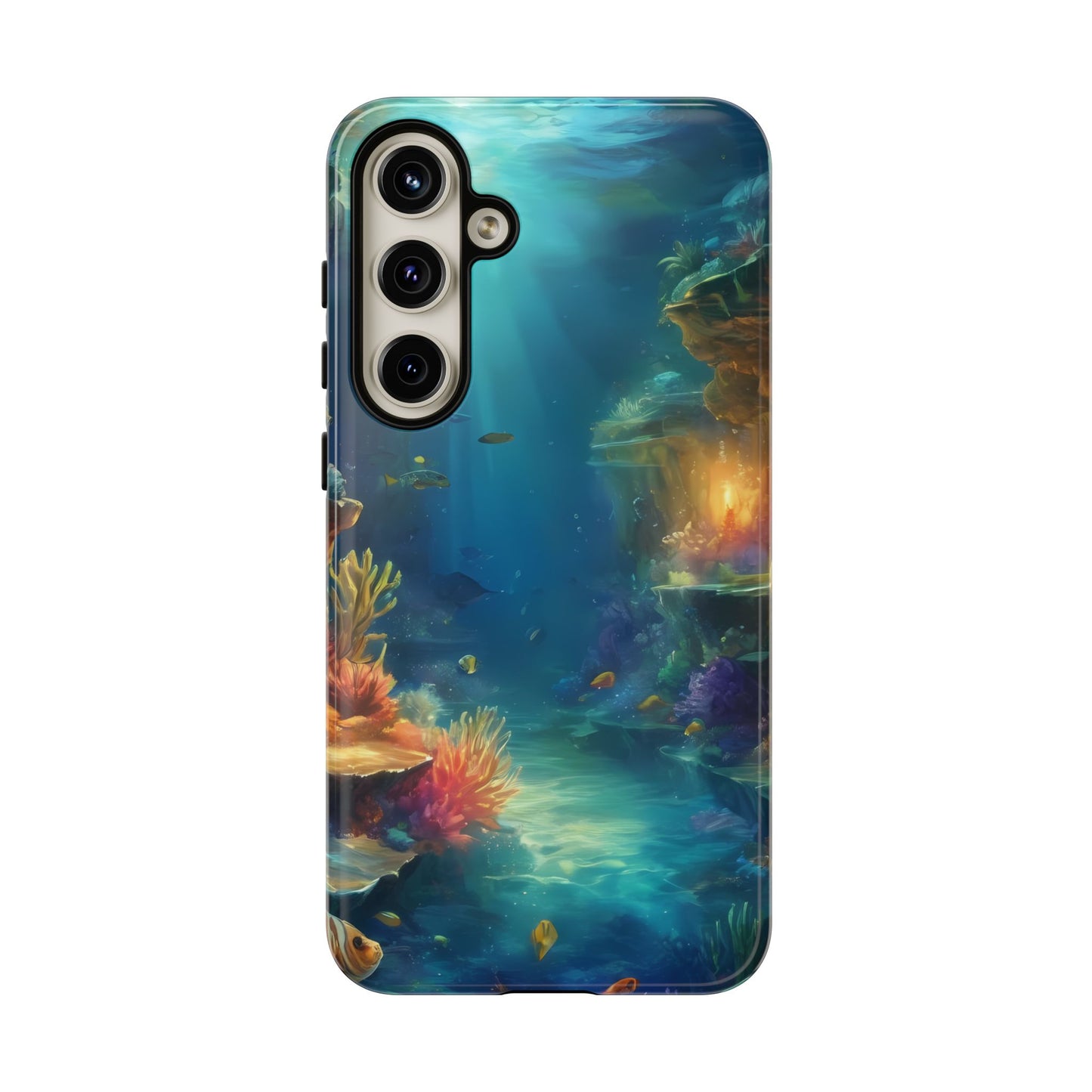 Oceanic Depths Custom Phone Case for Samsung Galaxy S10–S10 Plus, S20–S20 Ultra, S21, S22, S23, S24 Ultra - Designed by Thalia