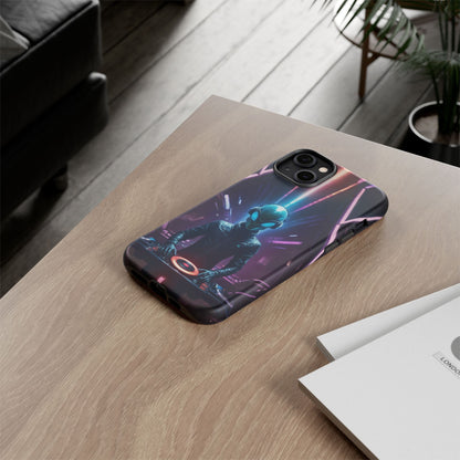 Alien DJ Phone Case for iPhone 8–16 Pro Max, Pixel 5–8 Pro, Galaxy S10–S24 Ultra - Designed by Thalia