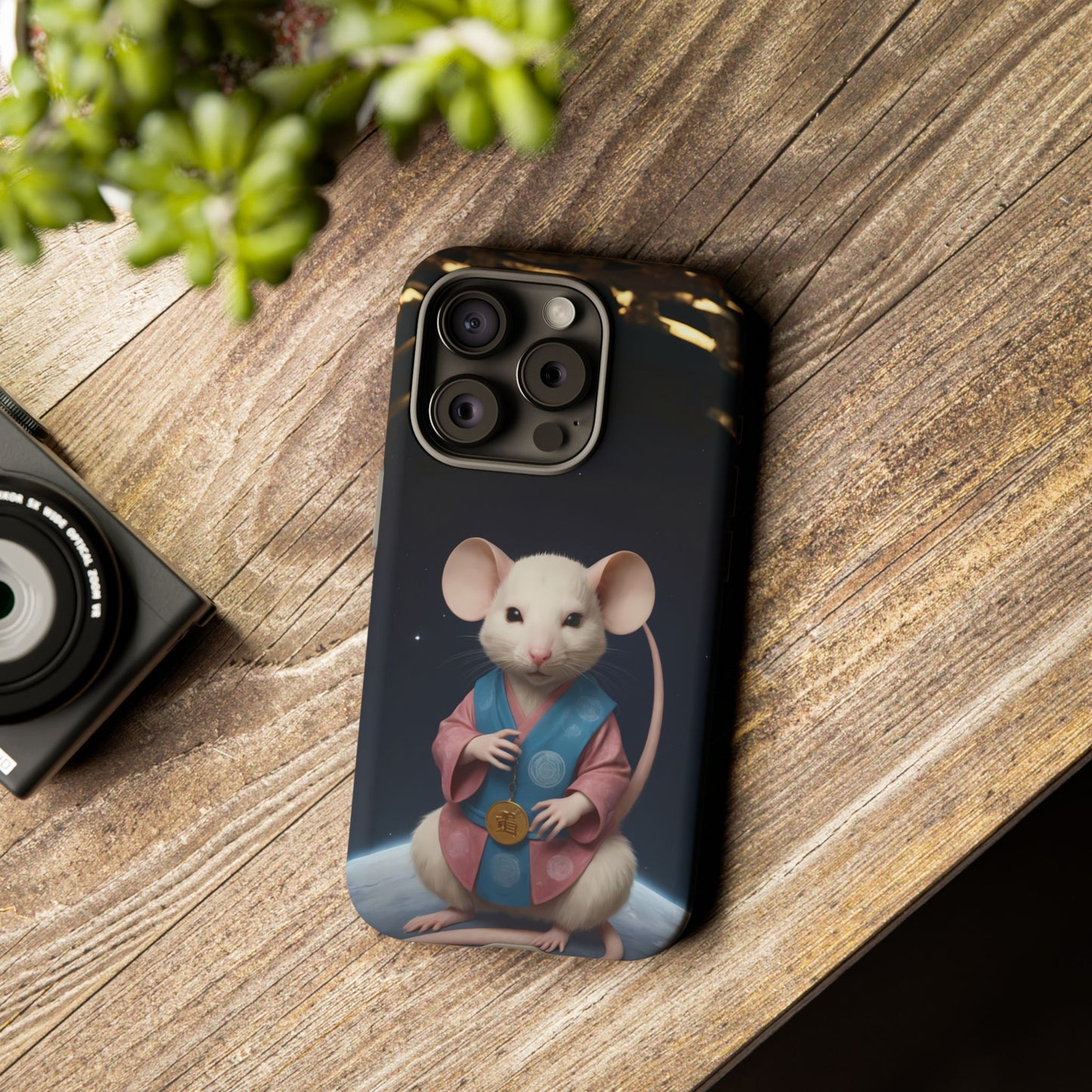 Chinese Zodiac Rat Phone Case for iPhone 8–16 Pro Max, iPhone 8 Plus–13 Mini, iPhone XS–XS Max, iPhone 11–14 Pro Max - Designed by Thalia