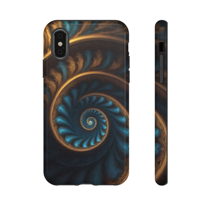 3D Fractal Phone Case for iPhone 8–16 Pro Max, Pixel 5–8 Pro, Galaxy S10–S24 Ultra - Designed by Thalia