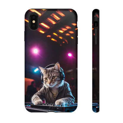 DJ Kitty Phone Case for iPhone 8–16 Pro Max, Pixel 5–8 Pro, Galaxy S10–S24 Ultra - Designed by Thalia