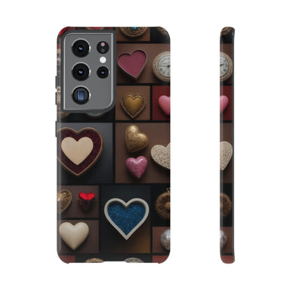 Love Button Custom Phone Case for Samsung Galaxy S10–S10 Plus, S20–S20 Ultra, S21, S22, S23, S24 Ultra - Designed by Thalia