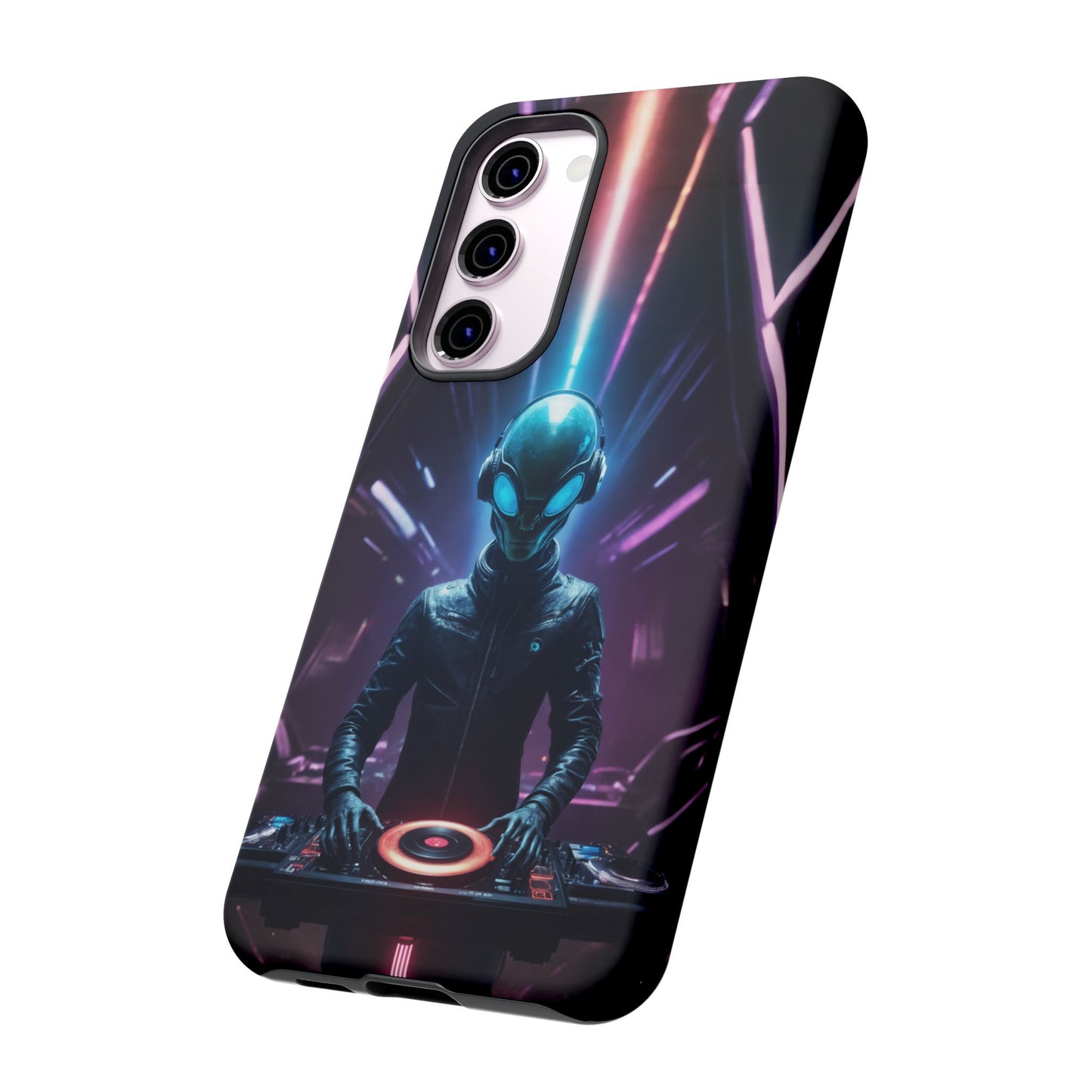 Alien DJ Phone Case for iPhone 8–16 Pro Max, Pixel 5–8 Pro, Galaxy S10–S24 Ultra - Designed by Thalia