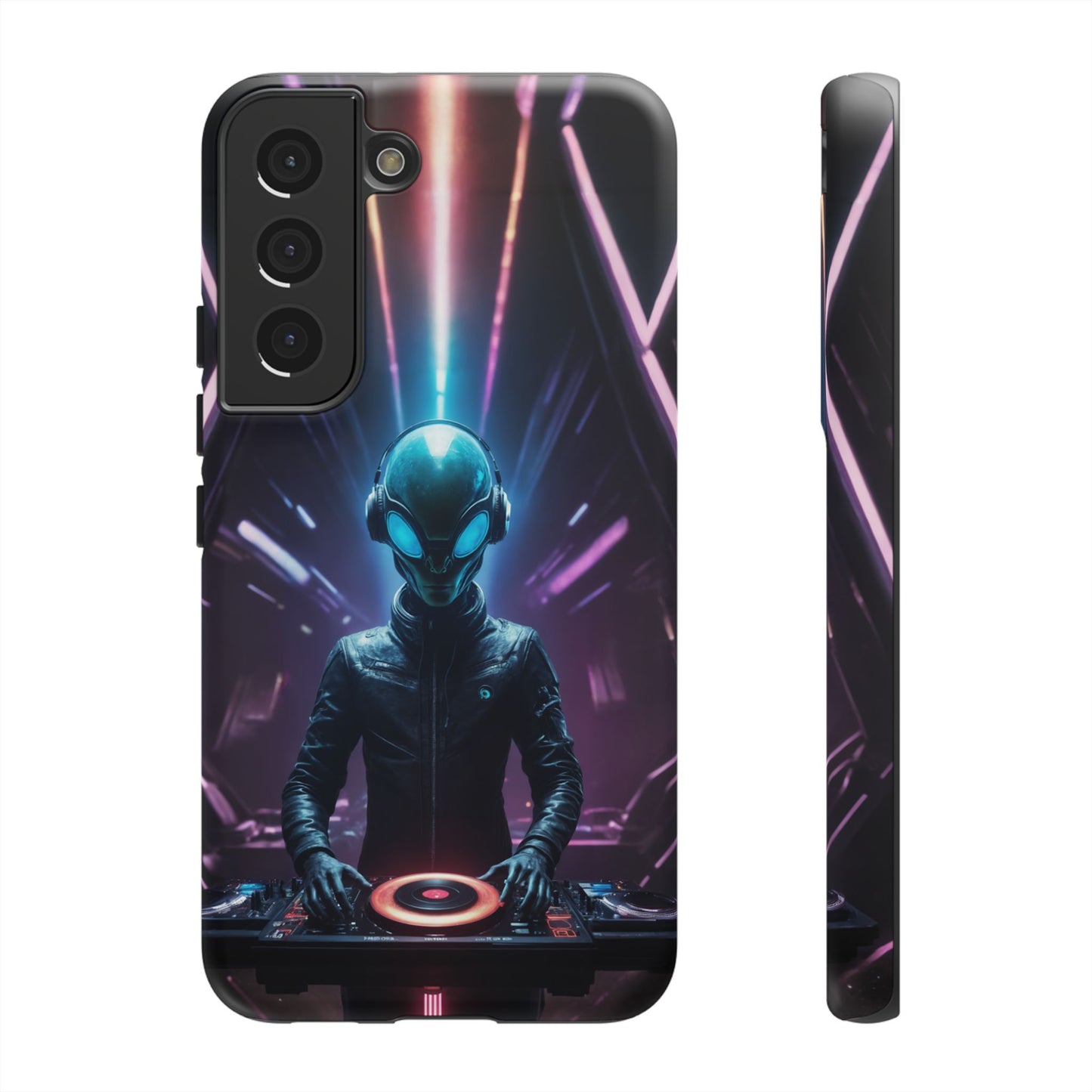 Alien DJ Phone Case for iPhone 8–16 Pro Max, Pixel 5–8 Pro, Galaxy S10–S24 Ultra - Designed by Thalia