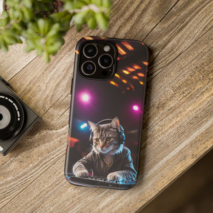 DJ Kitty Phone Case for iPhone 8–16 Pro Max, Pixel 5–8 Pro, Galaxy S10–S24 Ultra - Designed by Thalia