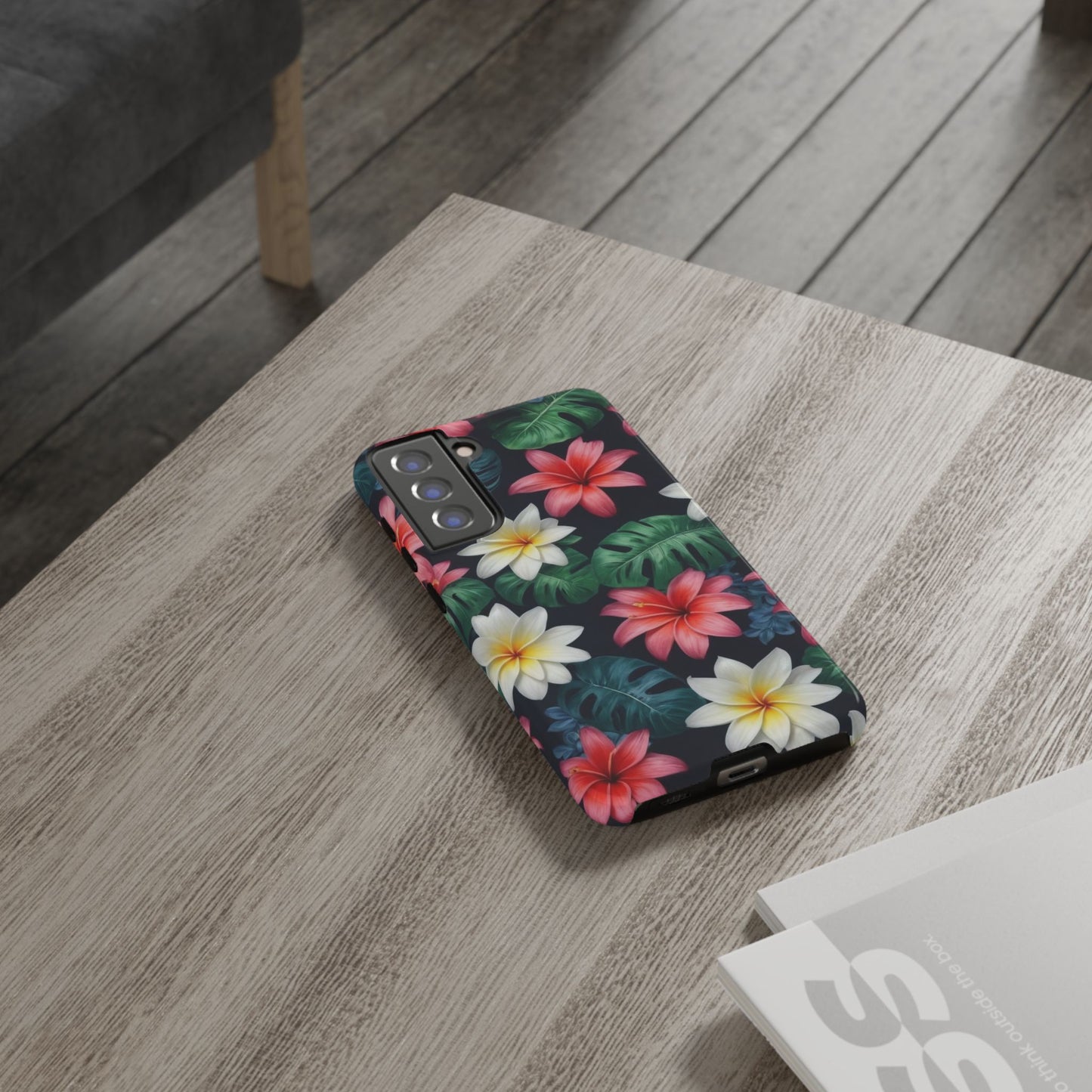 Hawaiian Flowers Custom Phone Case for Samsung Galaxy S10–S10 Plus, S20–S20 Ultra, S21, S22, S23, S24 Ultra - Designed by Thalia