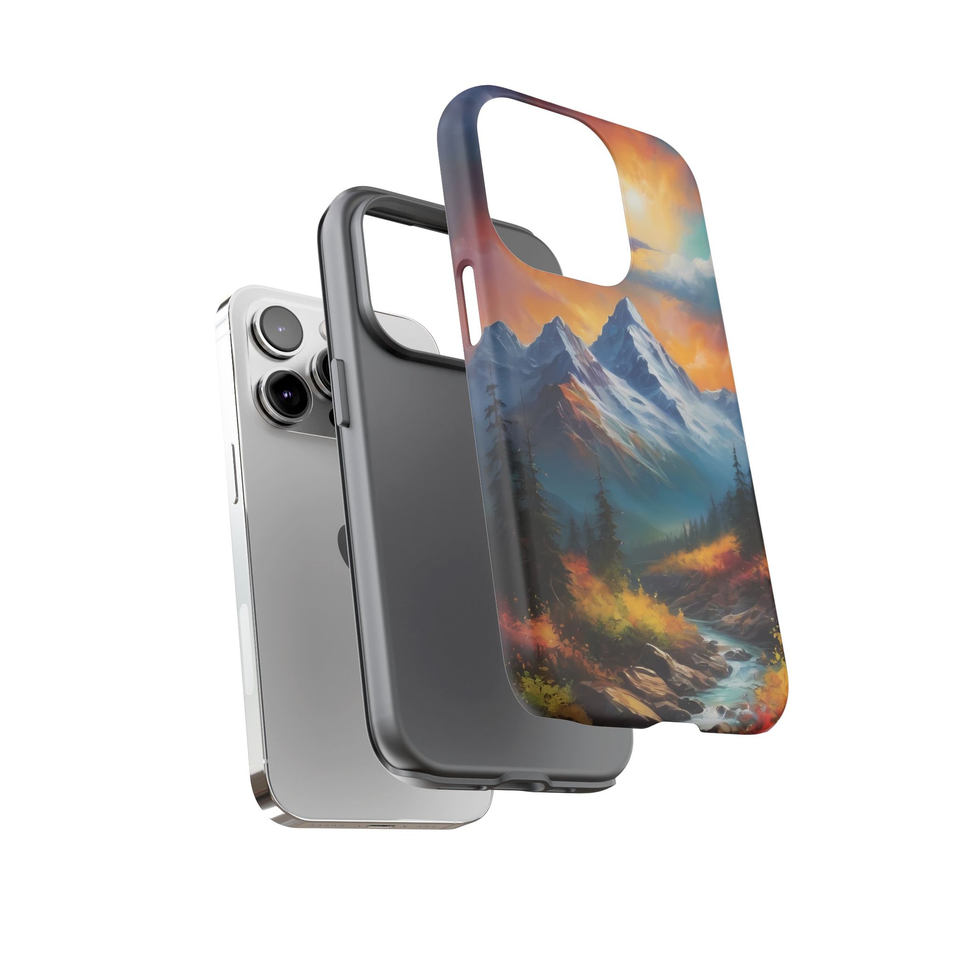 Mystic Mountains Phone Case for iPhone 8–16 Pro Max, Pixel 5–8 Pro, Galaxy S10–S24 Ultra - Designed by Thalia