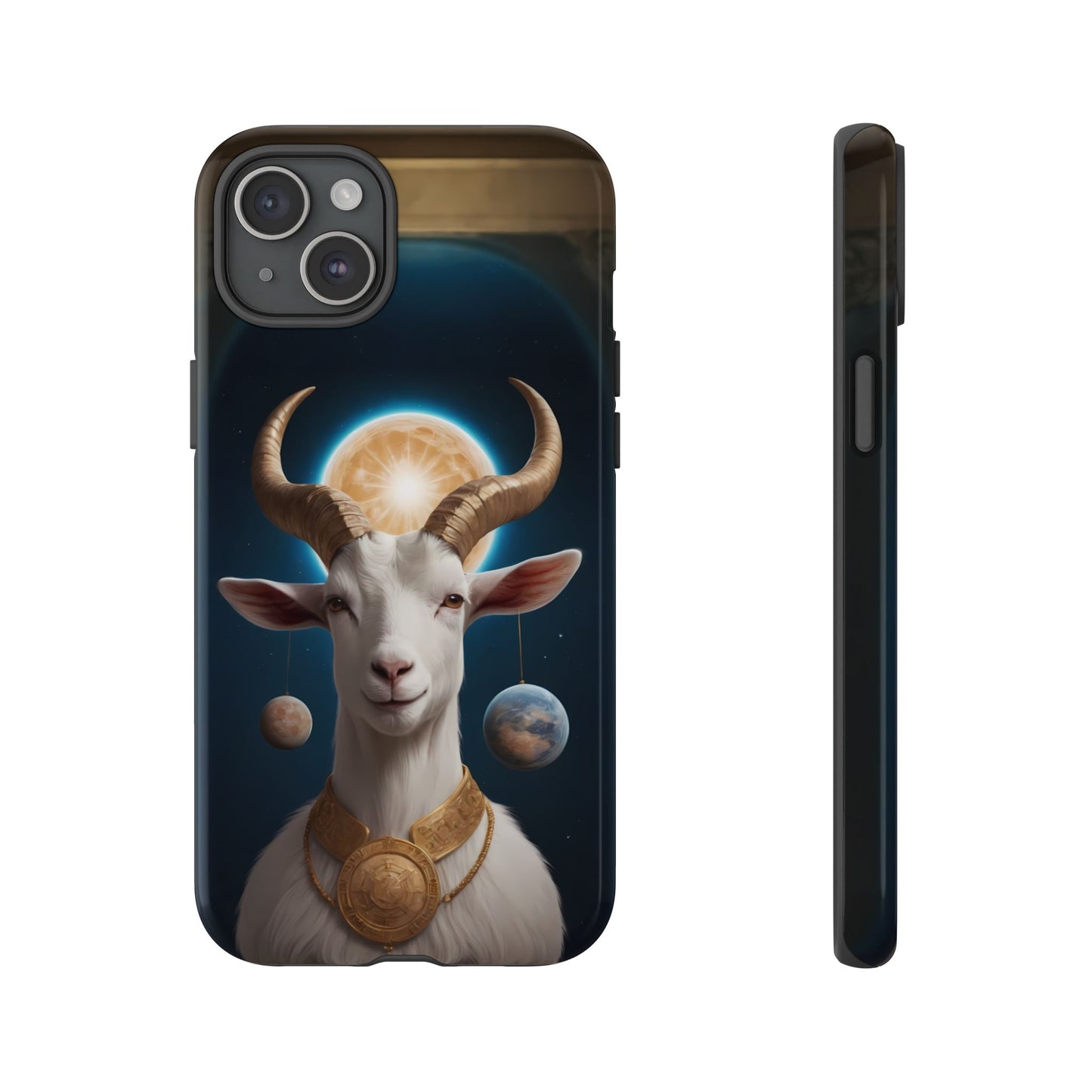 Chinese Zodiac Goat Phone Case for iPhone 8–16 Pro Max, iPhone 8 Plus–13 Mini, iPhone XS–XS Max, iPhone 11–14 Pro Max - Designed by Thalia