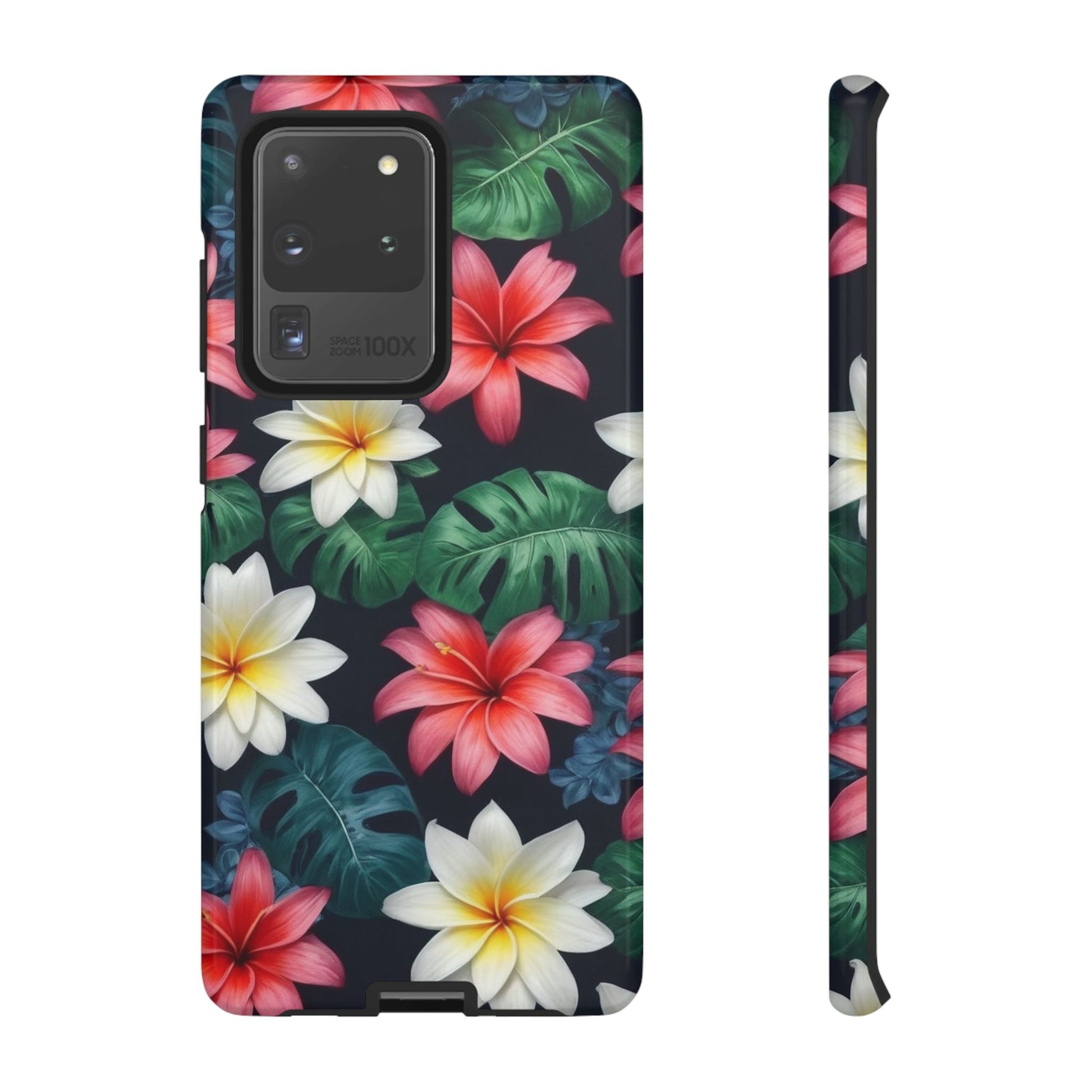 Hawaiian Flowers Custom Phone Case for Samsung Galaxy S10–S10 Plus, S20–S20 Ultra, S21, S22, S23, S24 Ultra - Designed by Thalia