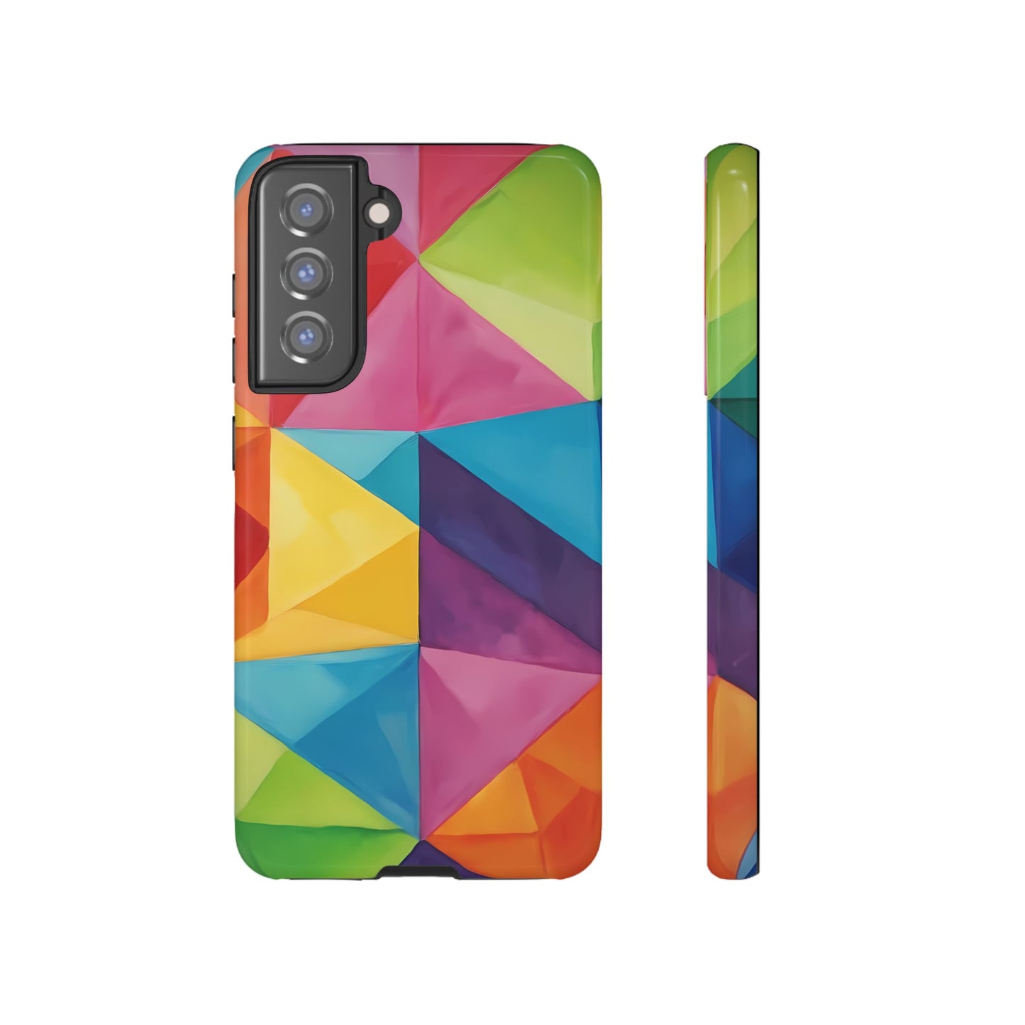 Geometric Play Custom Phone Case for Samsung Galaxy S10–S10 Plus, S20–S20 Ultra, S21, S22, S23, S24 Ultra - Designed by Thalia