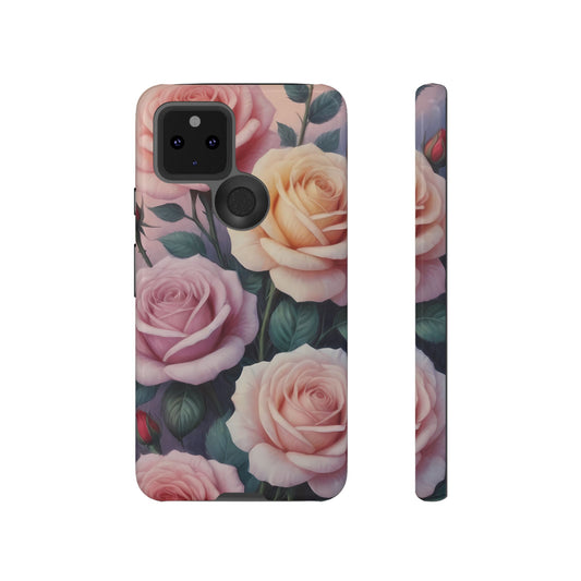 Bloom with Style - Roses Custom Phone Case for Google Pixel 8 Pro, Pixel 8, Pixel 7, Pixel 6 Pro, Pixel 6, Pixel 5 5G - Designed by Thalia