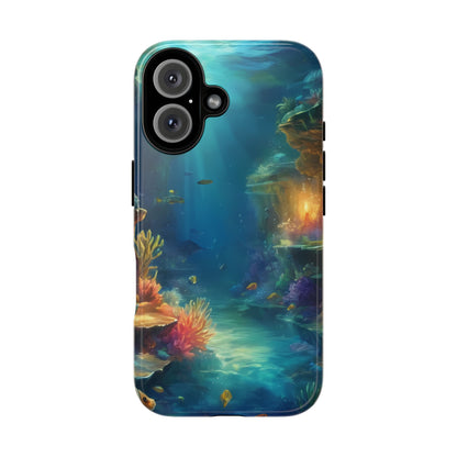 Oceanic Depths Stylish Unique UV Protected Phone Case for iPhone 8–16 Pro Max, iPhone 8 Plus–13 Mini, iPhone XS–XS Max, iPhone 11–14 Pro Max - Designed by Thalia