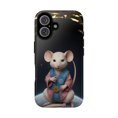 Chinese Zodiac Rat Phone Case for iPhone 8–16 Pro Max, iPhone 8 Plus–13 Mini, iPhone XS–XS Max, iPhone 11–14 Pro Max - Designed by Thalia