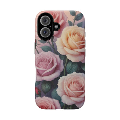 Bloom with Style - Roses Custom Phone Case for iPhone 8–16 Pro Max, iPhone 8 Plus–13 Mini, iPhone XS–XS Max, iPhone 11–14 Pro Max - Designed by Thalia