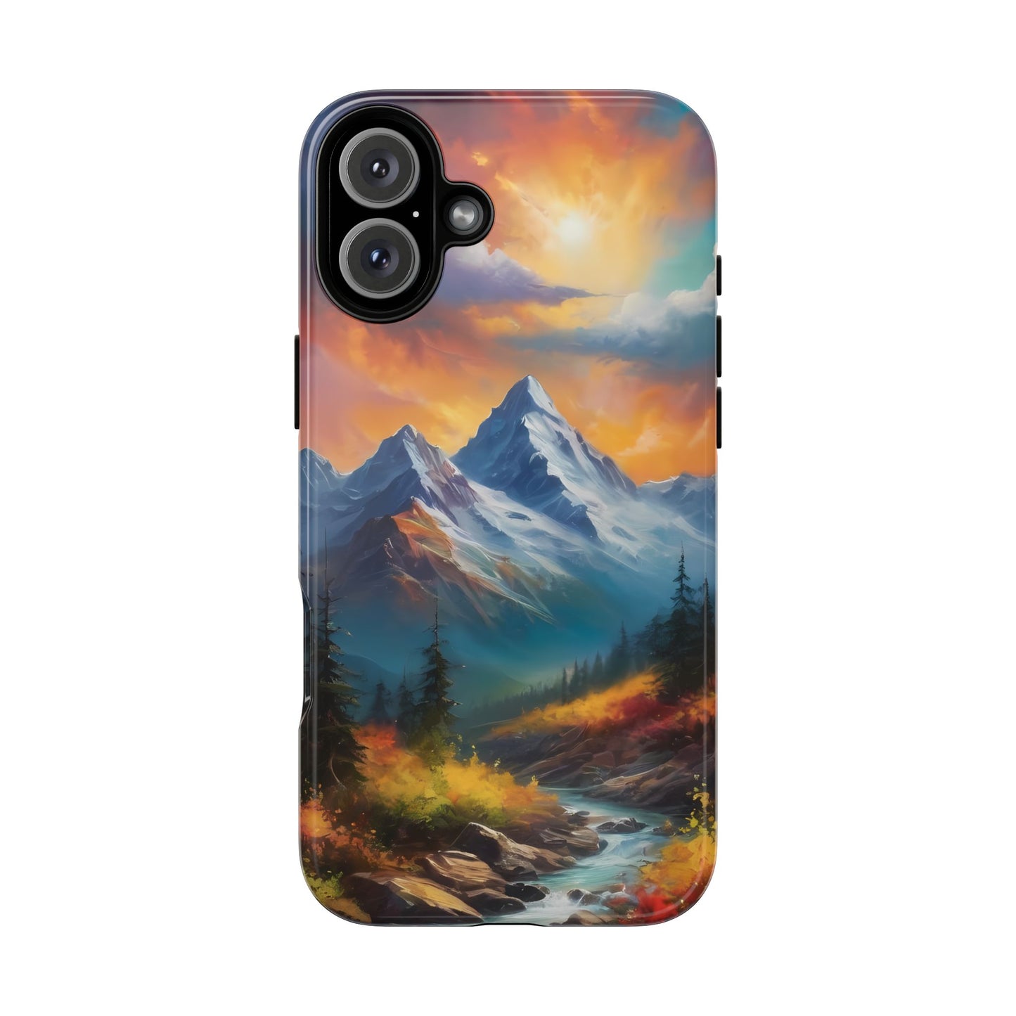 Mystic Mountains Stylish Unique UV Protected Phone Case for iPhone 8–16 Pro Max, iPhone 8 Plus–13 Mini, iPhone XS–XS Max, iPhone 11–14 Pro Max - Designed by Thalia