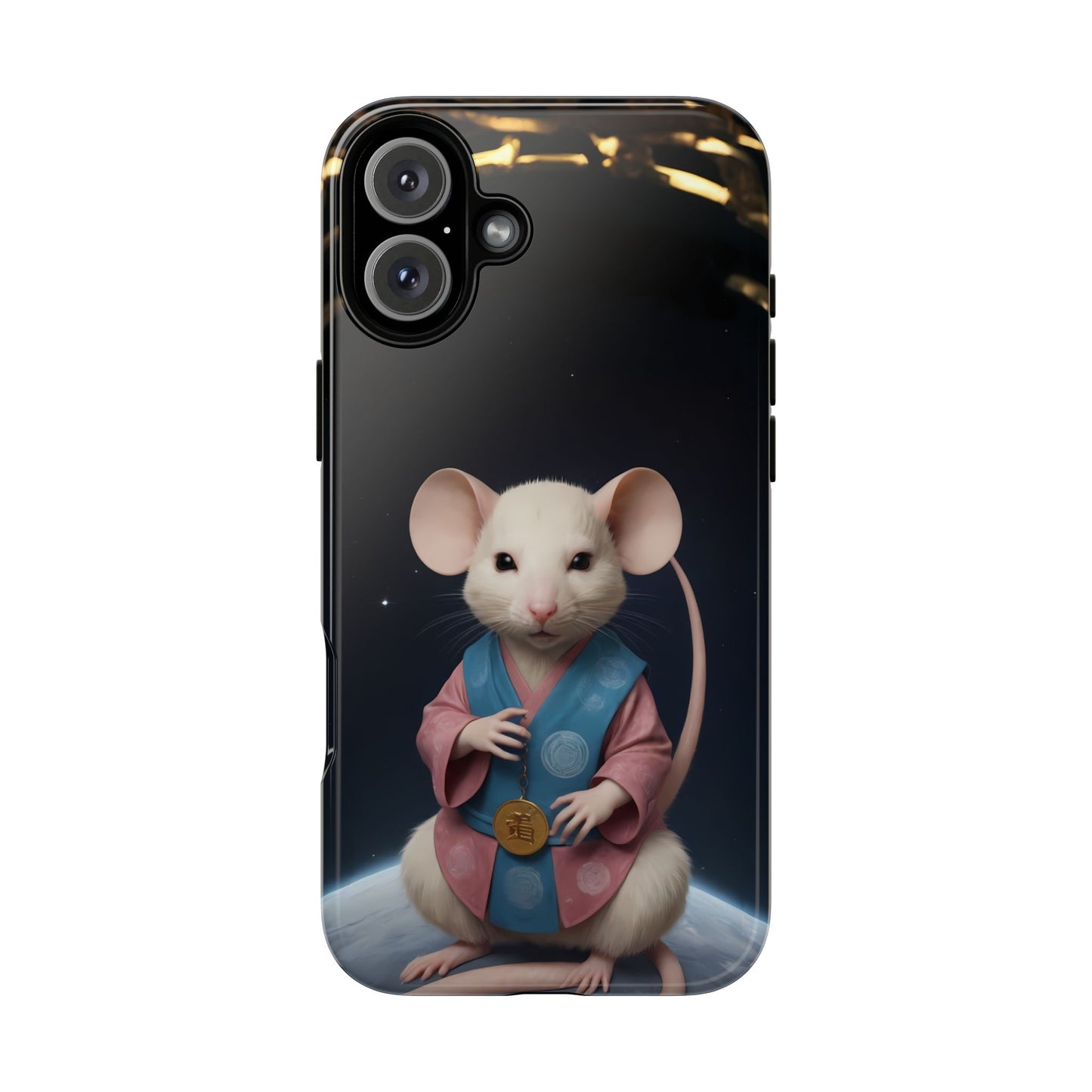 Chinese Zodiac Rat Phone Case for iPhone 8–16 Pro Max, iPhone 8 Plus–13 Mini, iPhone XS–XS Max, iPhone 11–14 Pro Max - Designed by Thalia