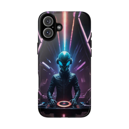 Alien DJ Custom Phone Case for iPhone 8–16 Pro Max, iPhone 8 Plus–13 Mini, iPhone XS–XS Max, iPhone 11–14 Pro Max - Designed by Thalia