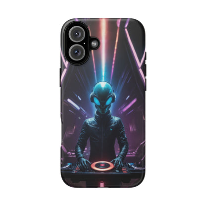 Alien DJ Phone Case for iPhone 8–16 Pro Max, Pixel 5–8 Pro, Galaxy S10–S24 Ultra - Designed by Thalia