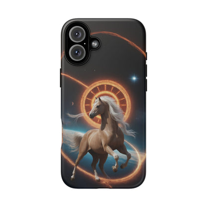 Chinese Zodiac Horse Phone Case for iPhone 8–16 Pro Max, iPhone 8 Plus–13 Mini, iPhone XS–XS Max, iPhone 11–14 Pro Max - Designed by Thalia