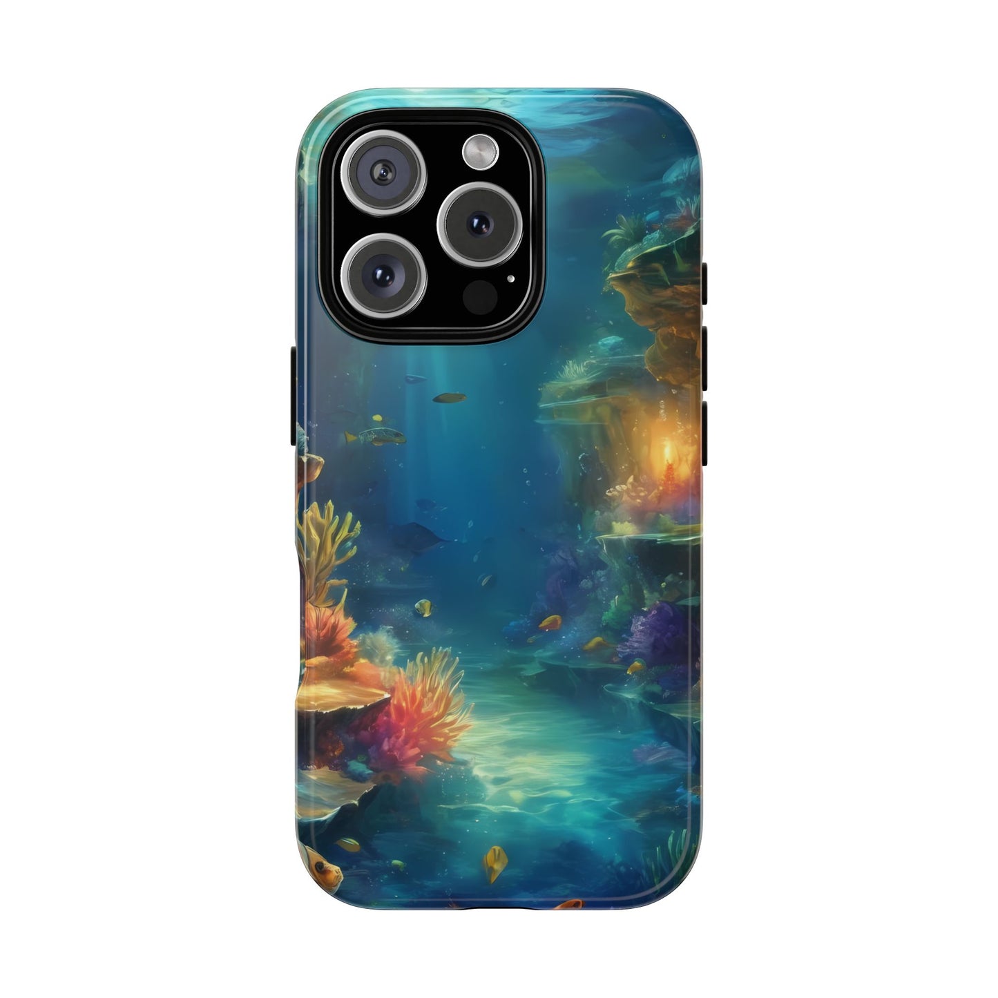 Oceanic Depths Stylish Unique UV Protected Phone Case for iPhone 8–16 Pro Max, iPhone 8 Plus–13 Mini, iPhone XS–XS Max, iPhone 11–14 Pro Max - Designed by Thalia