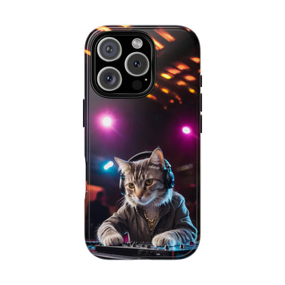 DJ Kitty Phone Case for iPhone 8–16 Pro Max, iPhone 8 Plus–13 Mini, iPhone XS–XS Max, iPhone 11–14 Pro Max - Designed by Thalia