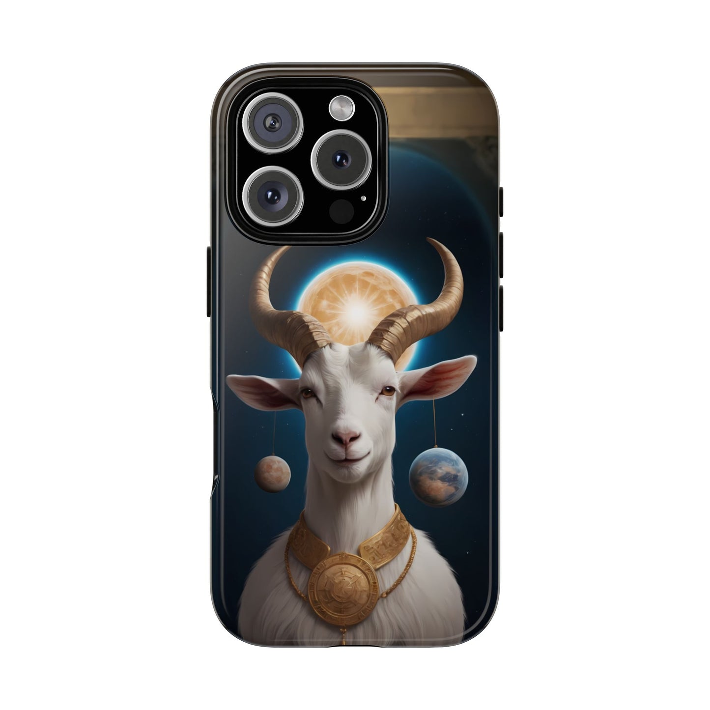 Chinese Zodiac Goat Phone Case for iPhone 8–16 Pro Max, iPhone 8 Plus–13 Mini, iPhone XS–XS Max, iPhone 11–14 Pro Max - Designed by Thalia