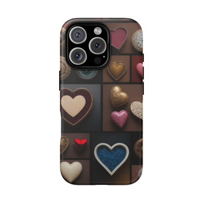 Love Button Phone Case for iPhone 8–16 Pro Max, iPhone 8 Plus–13 Mini, iPhone XS–XS Max, iPhone 11–14 Pro Max - Designed by Thalia