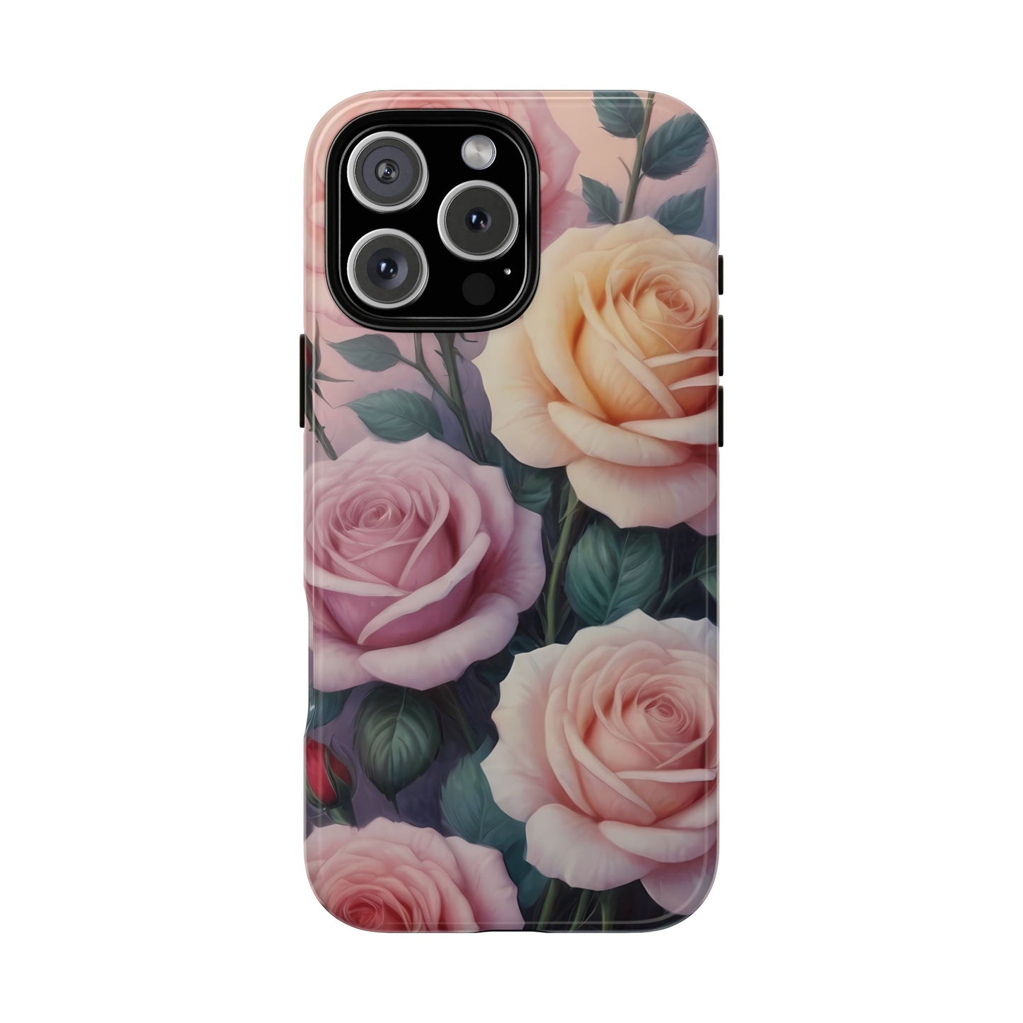 Bloom with Style - Roses Custom Phone Case for iPhone 8–16 Pro Max, iPhone 8 Plus–13 Mini, iPhone XS–XS Max, iPhone 11–14 Pro Max - Designed by Thalia