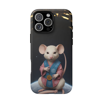 Chinese Zodiac Rat Phone Case for iPhone 8–16 Pro Max, iPhone 8 Plus–13 Mini, iPhone XS–XS Max, iPhone 11–14 Pro Max - Designed by Thalia