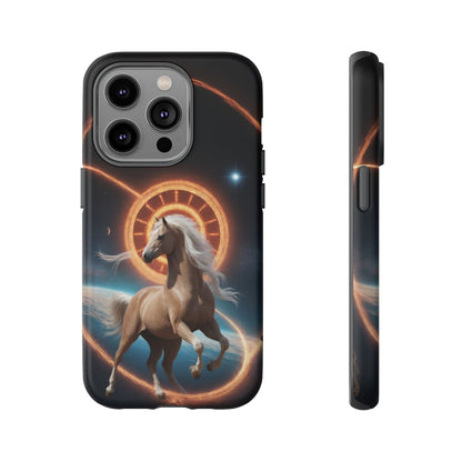 Chinese Zodiac Horse Custom Phone Case for iPhone 8–16 Pro Max, Pixel 5–8 Pro, Galaxy S10–S24 Ultra - Designed by Thalia