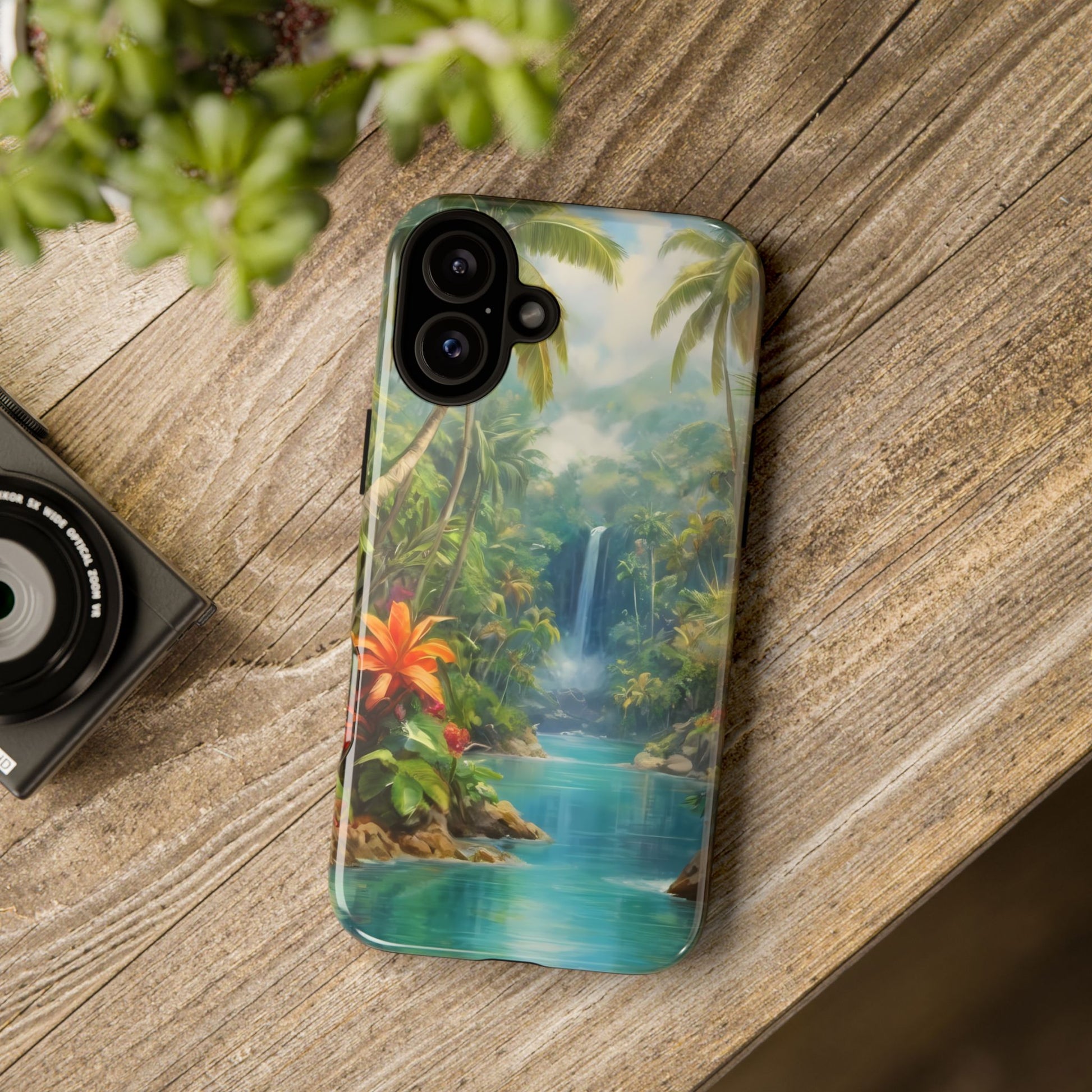 Tropical Paradise Phone Case for iPhone 8–16 Pro Max, iPhone 8 Plus–13 Mini, iPhone XS–XS Max, iPhone 11–14 Pro Max - Designed by Thalia