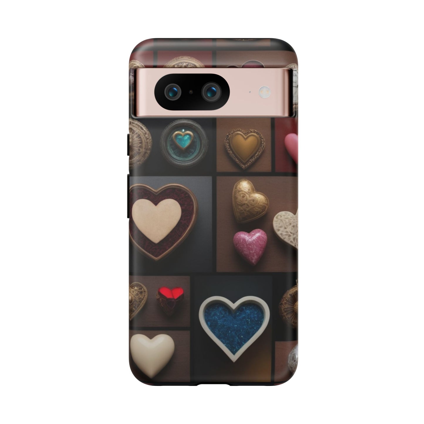 Love Button Phone Case for iPhone 8–16 Pro Max, Pixel 5–8 Pro, Galaxy S10–S24 Ultra - Designed by Thalia