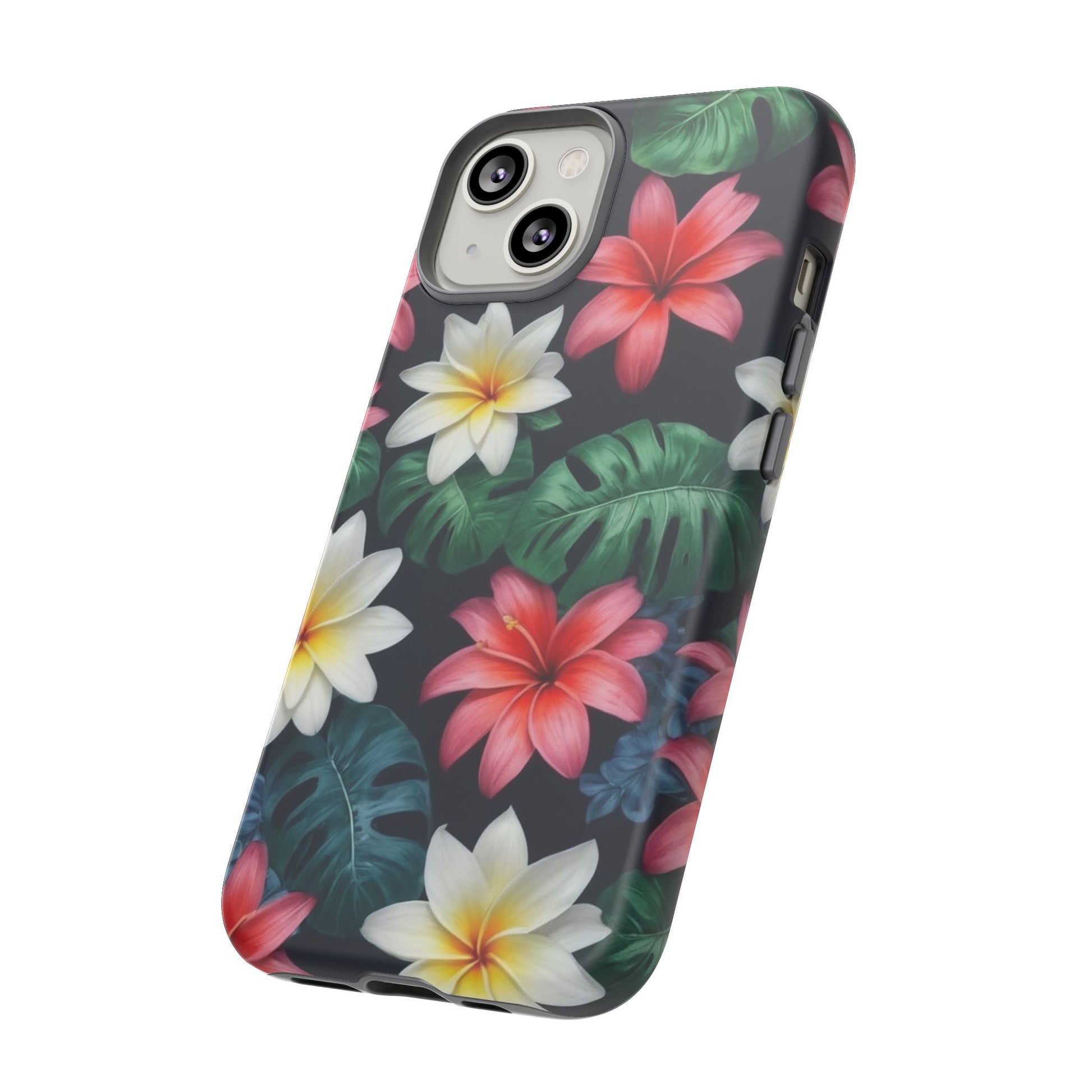 Hawaiian Flowers Phone Case for iPhone 8–16 Pro Max, iPhone 8 Plus–13 Mini, iPhone XS–XS Max, iPhone 11–14 Pro Max - Designed by Thalia