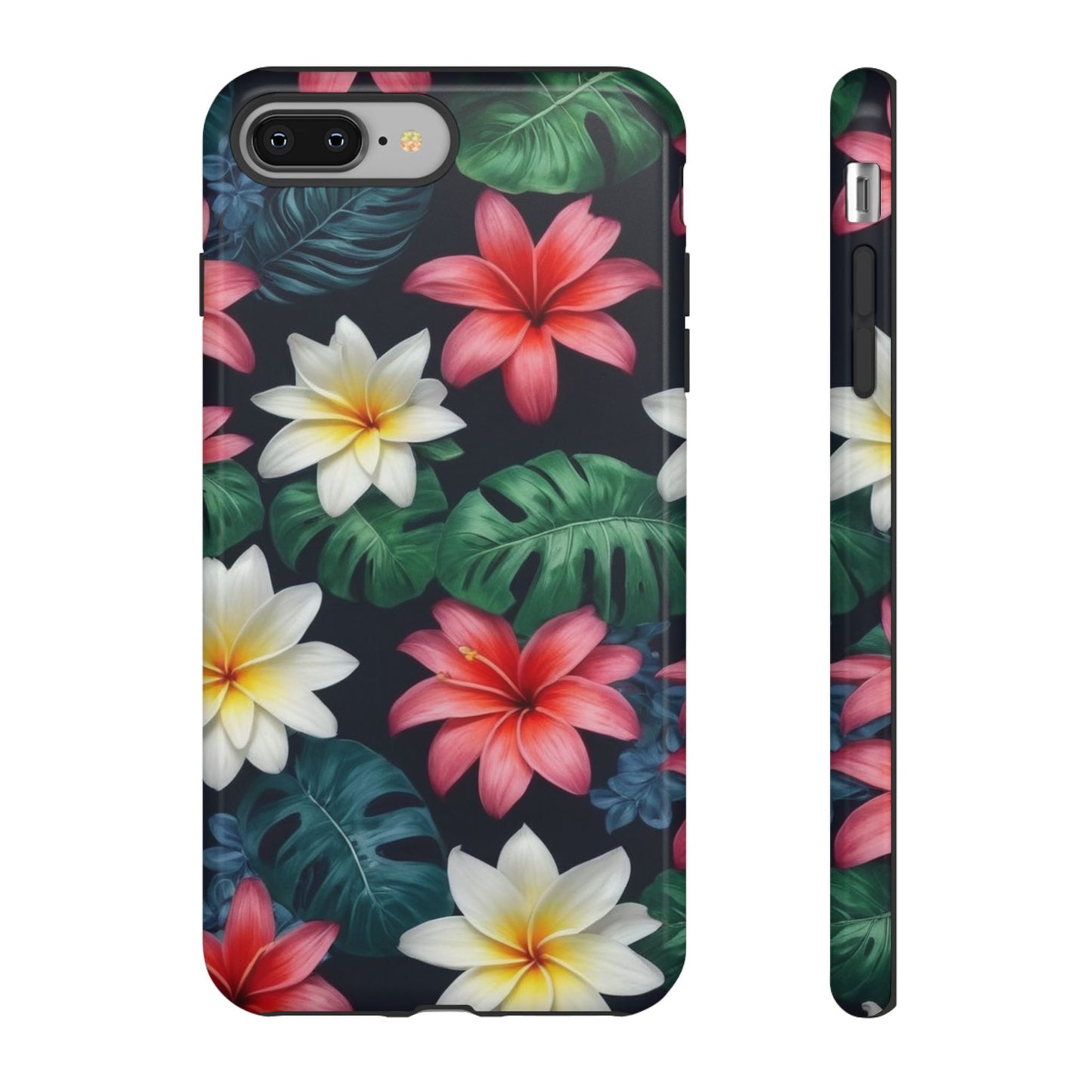 Hawaiian Flowers Phone Case for iPhone 8–16 Pro Max, iPhone 8 Plus–13 Mini, iPhone XS–XS Max, iPhone 11–14 Pro Max - Designed by Thalia