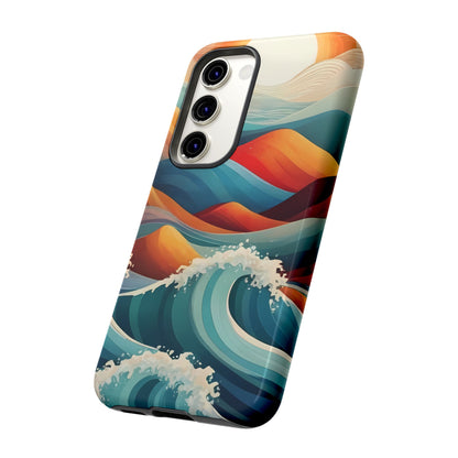 Retro Waves Phone Case for iPhone 8–16 Pro Max, Pixel 5–8 Pro, Galaxy S10–S24 Ultra - Designed by Thalia