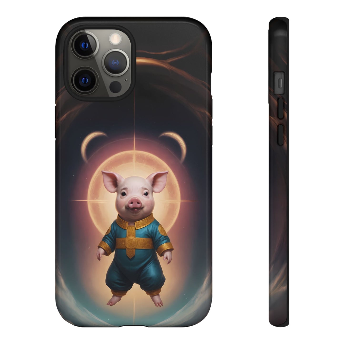 Chinese Zodiac Pig Custom Phone Case for iPhone 8–16 Pro Max, Pixel 5–8 Pro, Galaxy S10–S24 Ultra - Designed by Thalia