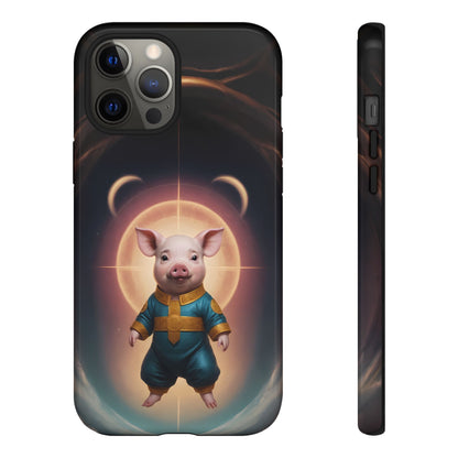 Chinese Zodiac Pig Custom Phone Case for iPhone 8–16 Pro Max, Pixel 5–8 Pro, Galaxy S10–S24 Ultra - Designed by Thalia