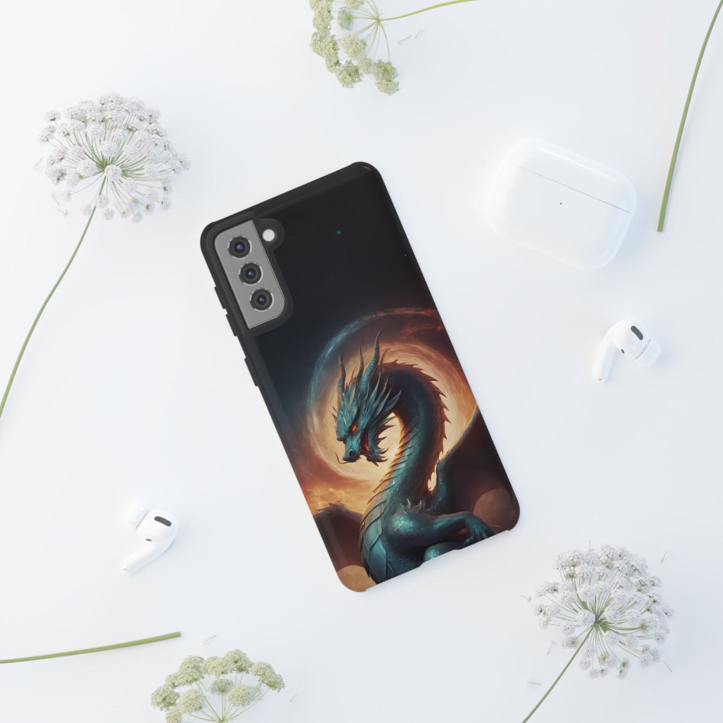 Chinese Zodiac Dragon Phone Case for iPhone 8–16 Pro Max, Pixel 5–8 Pro, Galaxy S10–S24 Ultra - Designed by Thalia