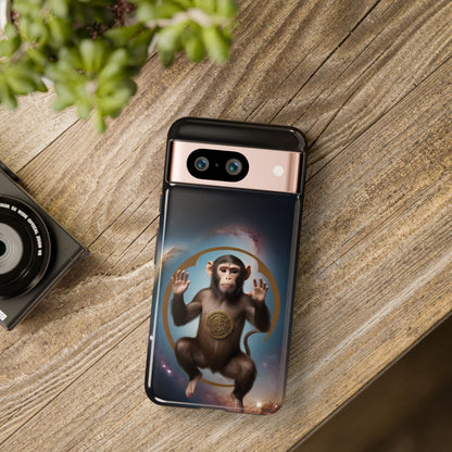 Chinese Zodiac Monkey Custom Phone Case for iPhone 8–16 Pro Max, Pixel 5–8 Pro, Galaxy S10–S24 Ultra - Designed by Thalia