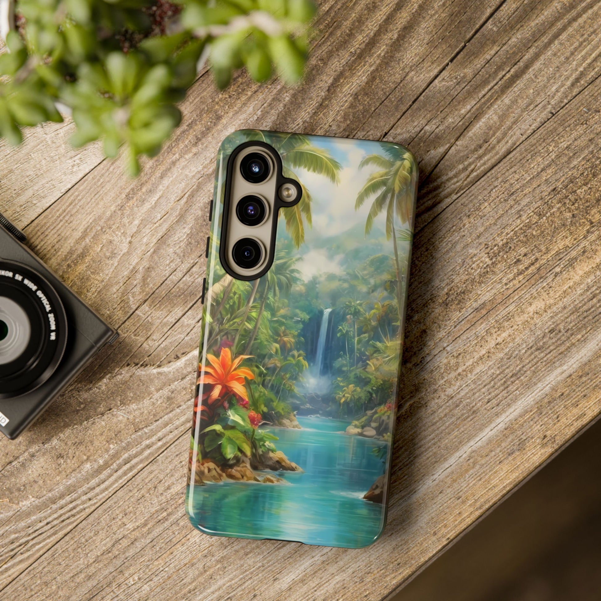 Tropical Paradise Phone Case for iPhone 8–16 Pro Max, Pixel 5–8 Pro, Galaxy S10–S24 Ultra - Designed by Thalia