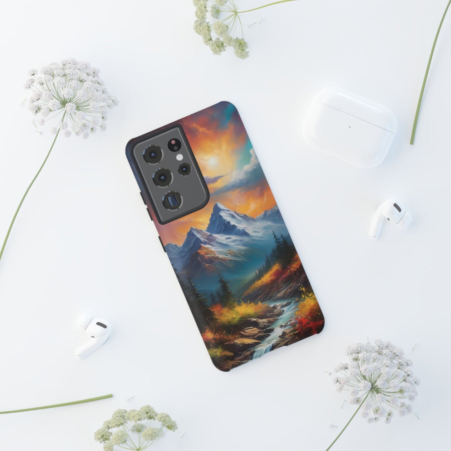 Mystic Mountains Phone Case for iPhone 8–16 Pro Max, Pixel 5–8 Pro, Galaxy S10–S24 Ultra - Designed by Thalia