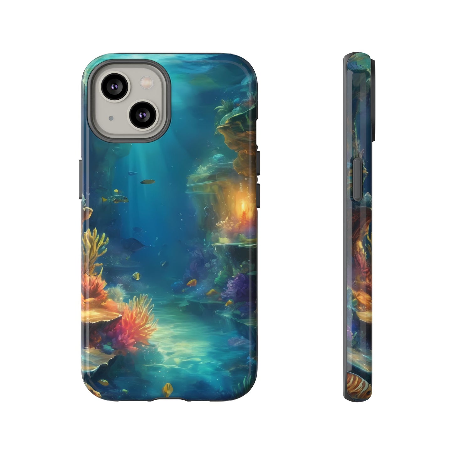 Oceanic Depths Stylish Unique UV Protected Phone Case for iPhone 8–16 Pro Max, iPhone 8 Plus–13 Mini, iPhone XS–XS Max, iPhone 11–14 Pro Max - Designed by Thalia