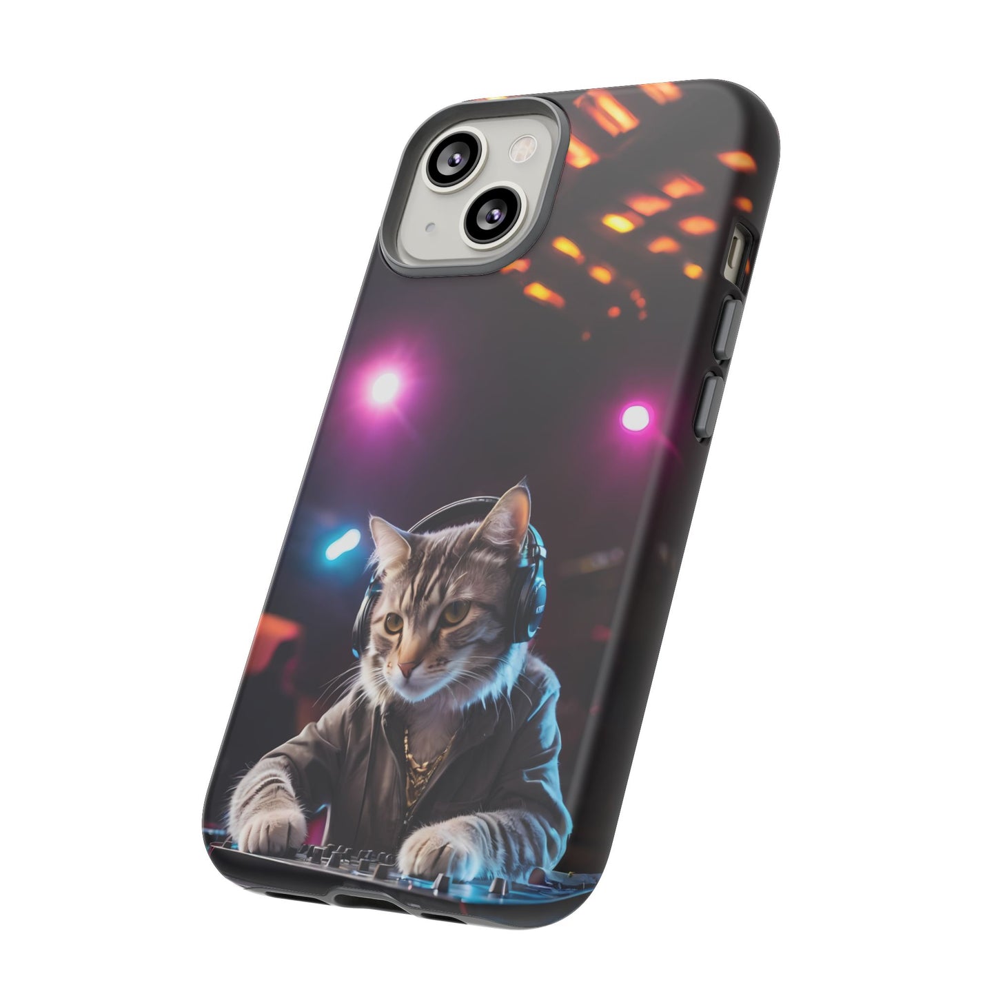 DJ Kitty Phone Case for iPhone 8–16 Pro Max, Pixel 5–8 Pro, Galaxy S10–S24 Ultra - Designed by Thalia