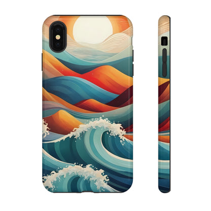 Retro Waves Phone Case for iPhone 8–16 Pro Max, Pixel 5–8 Pro, Galaxy S10–S24 Ultra - Designed by Thalia