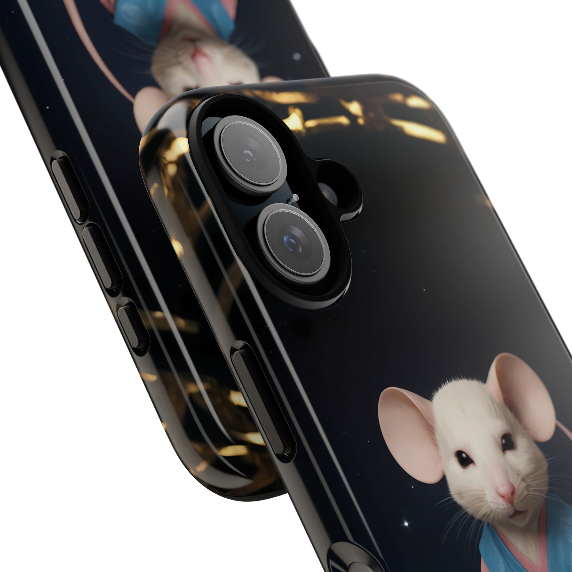 Chinese Zodiac Rat Phone Case for iPhone 8–16 Pro Max, iPhone 8 Plus–13 Mini, iPhone XS–XS Max, iPhone 11–14 Pro Max - Designed by Thalia