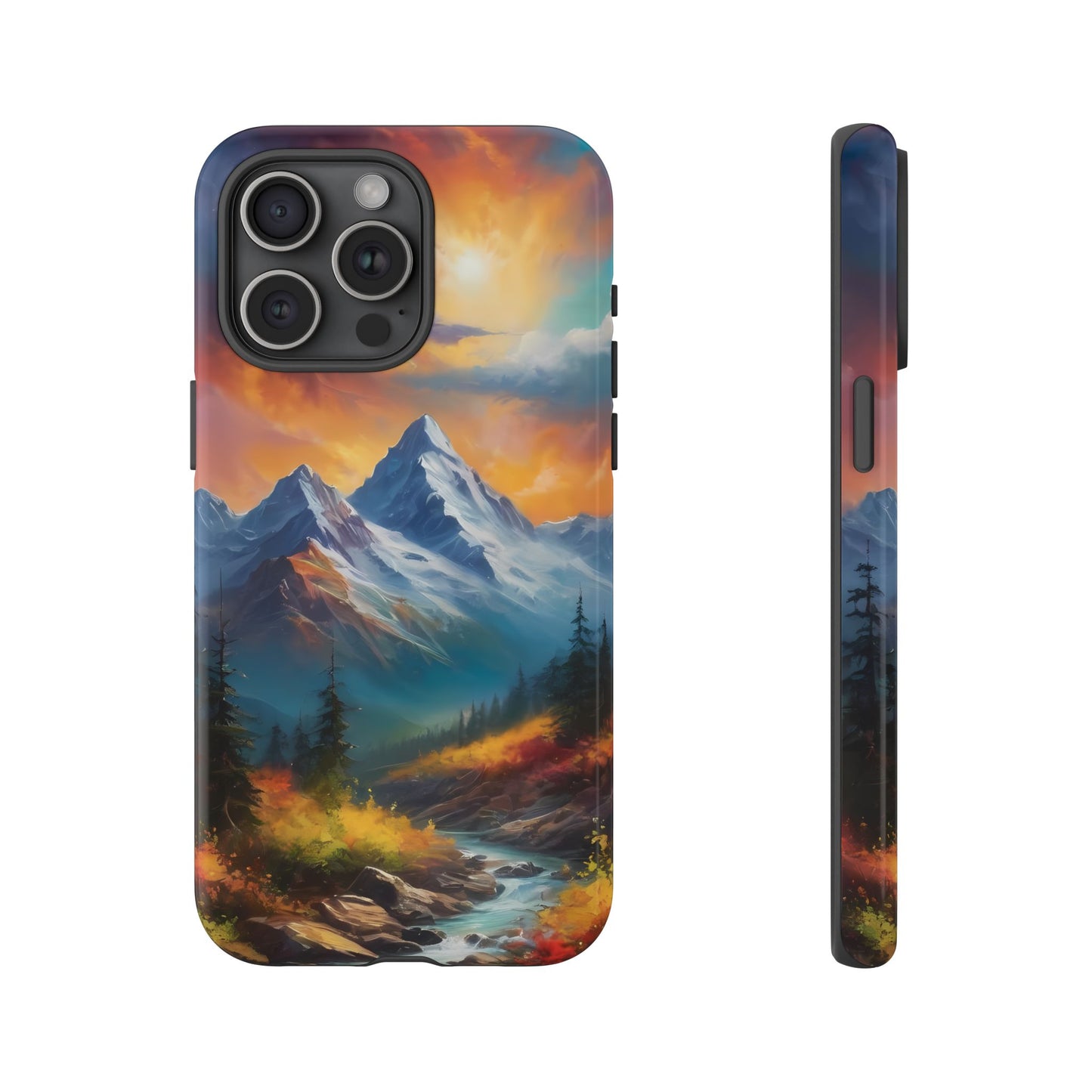 Mystic Mountains Phone Case for iPhone 8–16 Pro Max, Pixel 5–8 Pro, Galaxy S10–S24 Ultra - Designed by Thalia