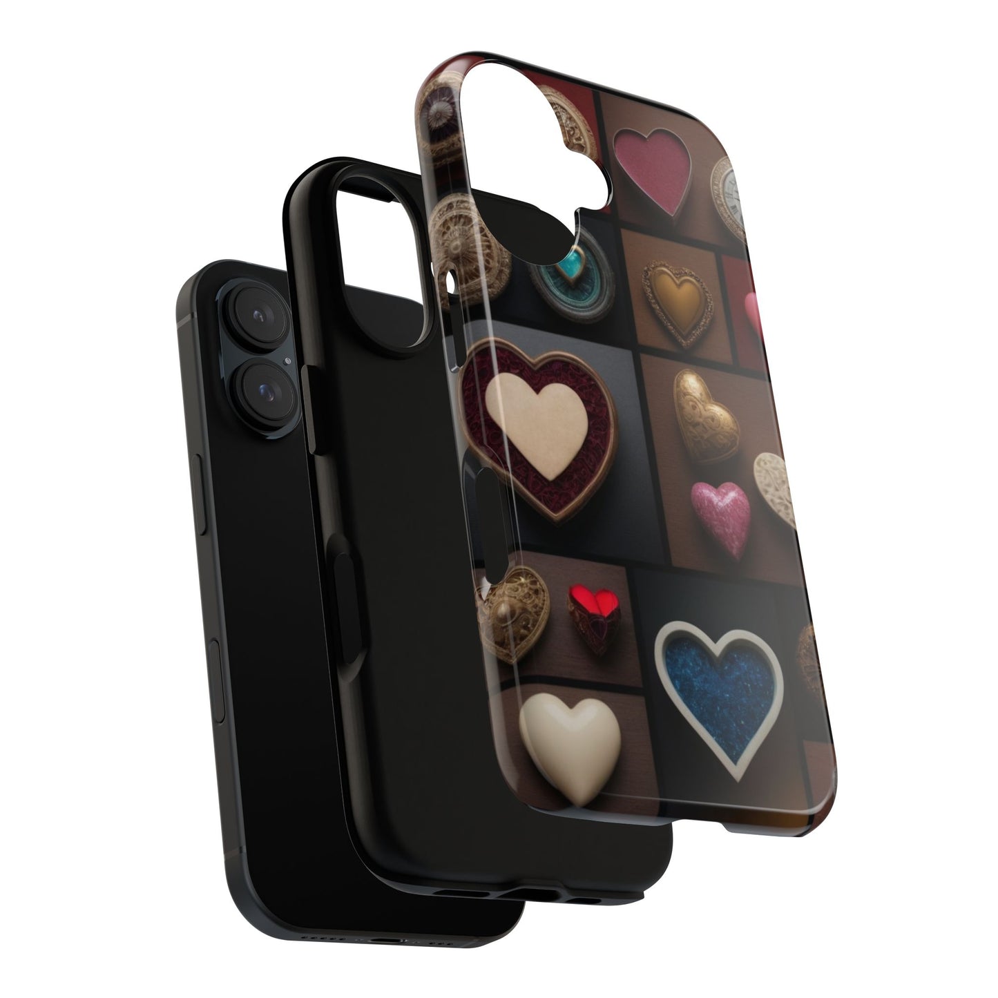 Love Button Phone Case for iPhone 8–16 Pro Max, Pixel 5–8 Pro, Galaxy S10–S24 Ultra - Designed by Thalia