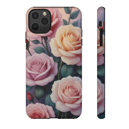 Bloom with Style - Roses Custom Phone Case for iPhone 8–16 Pro Max, iPhone 8 Plus–13 Mini, iPhone XS–XS Max, iPhone 11–14 Pro Max - Designed by Thalia